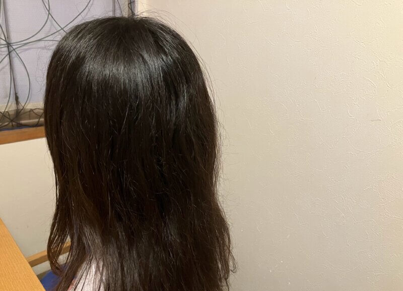 cocoenクレイシャンプー　10日後　10歳娘の髪